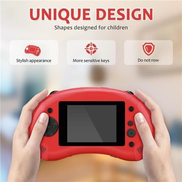 Handheld 198 Classic Video Games Kid Console System Gameboy Retro RED Color NEW - Picture 2 of 6